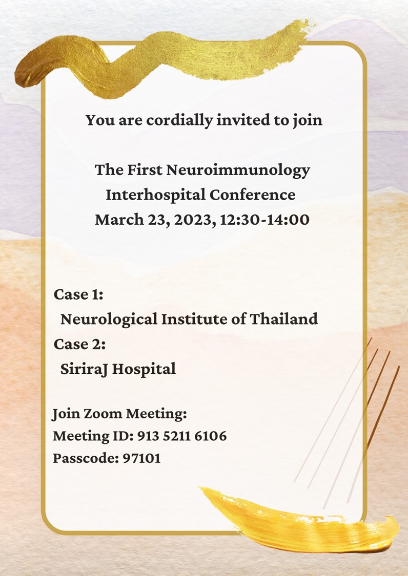 Neuroimmunology Interhospital Conference (Zoom Meeting)
