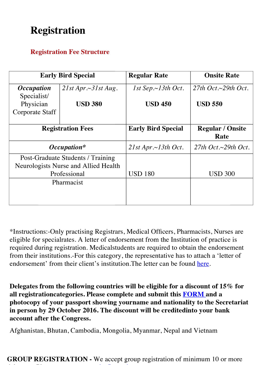 Registration---PACTRIMS-2016