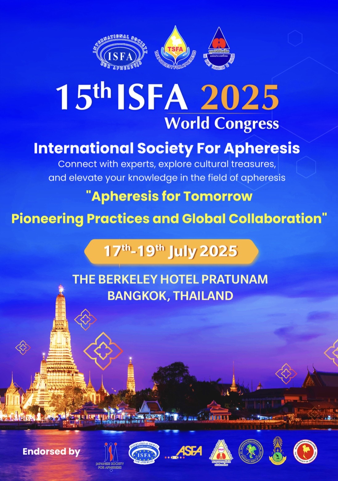ขอเชิญลงทะเบียนเข้าร่วมงานประชุม ISFA 2025 – เปิดประตูสู่อนาคตของการทำ Apheresis